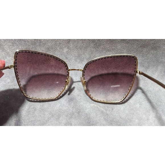 Dolce & Gabbana Gold Plum Gradient Cateye Sunglasses - Picture 3 of 8